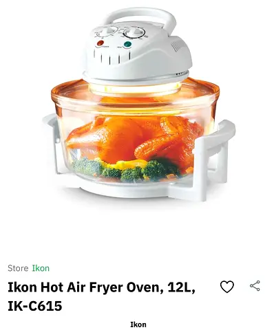 Ikon 12L Halogen Convection Oven / Hot Air Fryer IK-C615 - Good Condition