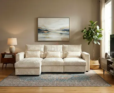 Hydraulic Sofa Bed – Smooth lift-up storage mechanism for easy access.