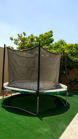 Round Outdoor Trampoline with Safety Net - Good Condition