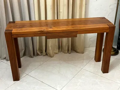 Crate and barrel console table with Drawer
