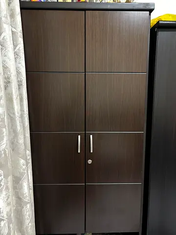 Solid wood Big Size Cupboard with Mirrors and custom made compartments at give away AED 100/- only