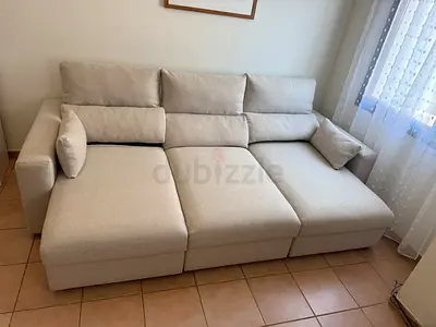 IKEA Esklstuna L shape Sofa bed Beige