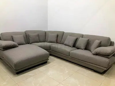 L-shaped sectional sofa with a chaise lounge