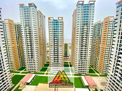 Own a luxurious apartment with an exceptional size in Ajman One Towers near the Corniche with a down payment of 338k AED, fully furnished.