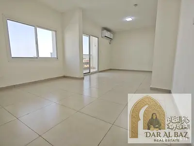 First tenant in a new building | Three bedrooms and a living room for annual rent in Al Majaz 2 - Sharjah | 3 bathrooms | Spacious area | Balcony with