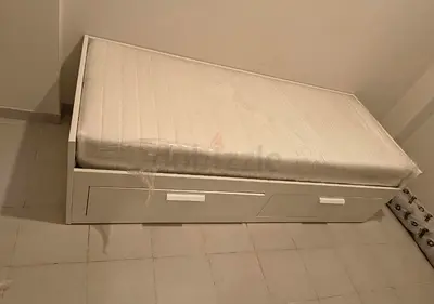 IKEA brimness daybed with 2 big storage drawers and 2 IKEA mattresses