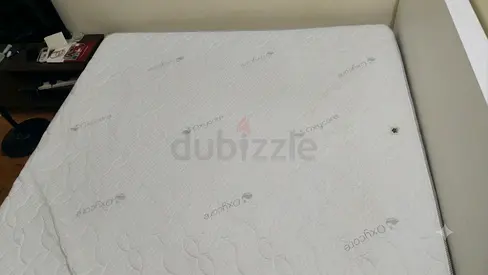 King mattress foam and spring with bed stand  6 months used condition
