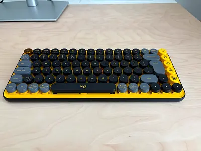 Logitech Pop Keys Mechanical Wireless Keyboard With Customizable Emoji Keys - Blast Yellow