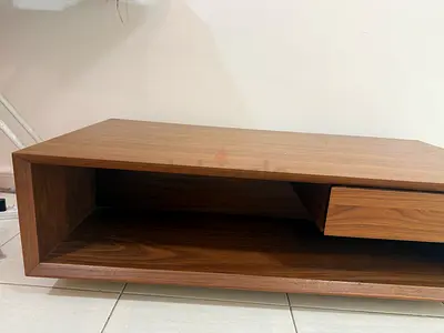 Solid Wood TV Stand / Low Entertainment Unit - Walnut Finish negotiable