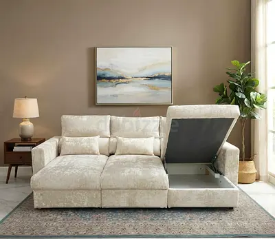 Premium Sofa Bed – Soft fabric, durable frame, and long-lasting comfort.