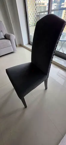 THE ONE - Modern blue dining chair velvet
