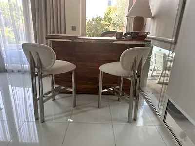 New Marina Home Upholstered Stools -Perfect  Condition