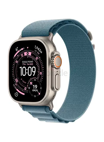 Apple Watch Ultra 3 GPS + Cellular 49mm Natural Titanium Case With Light Blu