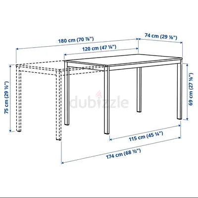 Modern White Square Dining Table