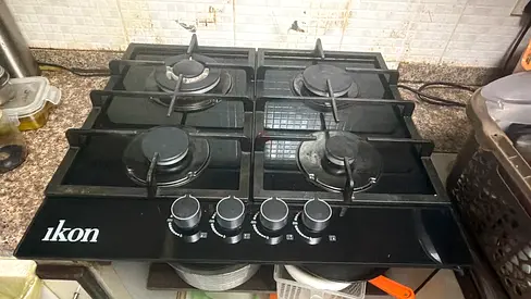 Ikon 4-Burner Gas Hob - Glass Top in warranty