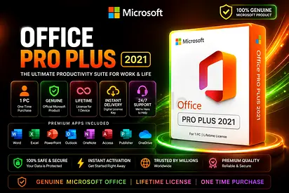 Microsoft Office Pro Plus 2021 | Lifetime | Email-Bind Key Activation