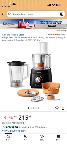 Philips 5000 Series Food Processor HR7320/90 - 750W, 1.5L, Excellent Condition