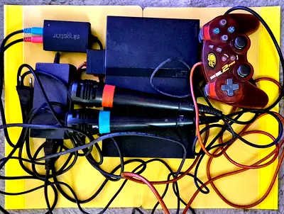 Sony PlayStation 2 Slim Retro Bundle with SingStar Microphones & Controller