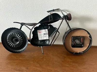 Decorative Metal Motorcycle with Clock