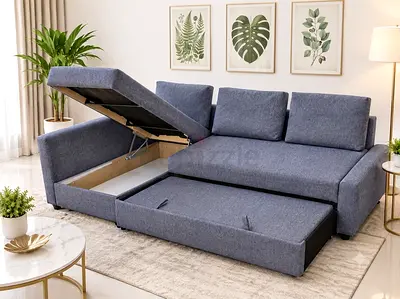 Premium Fabric Sofa Bed
Crafted with high-quality fabric and thick foam cushions, this sofa bed prov