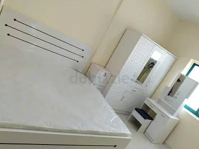 New White 3-Piece Bedroom Set with Wardrobe, Bed & Dressing Table