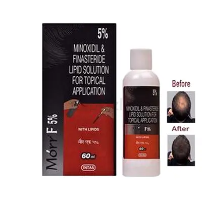 Morr F 5% Minoxidil + Finasteride Topical Hair Solution — 60 ml