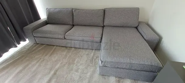 Ikea kivik L shape sofa Gray Excellent Condition