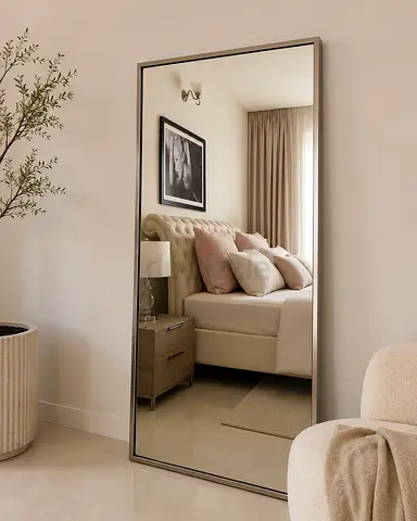 Crate and Barrel & West Elm Full-Length  Floor Mirror with Slim Metal Frame