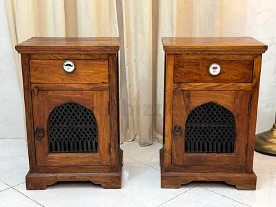 Marina Solid wood vintage design Nightstands