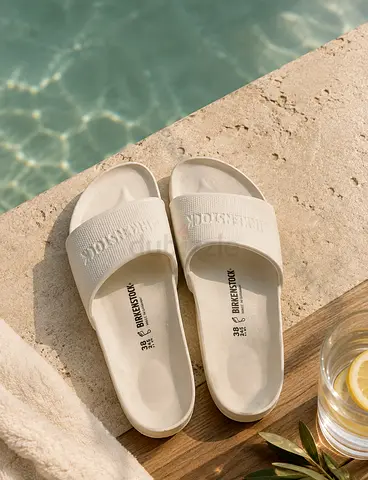 White Birkenstock EVA Mules Slippers