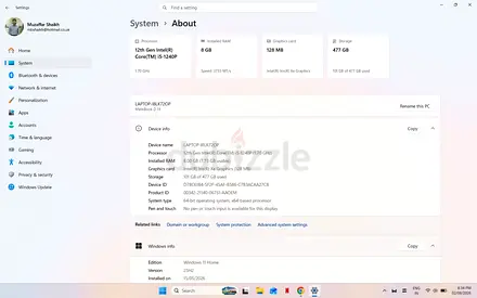Huawie Matepad (12th Gen i5-1240P, 8GB RAM, 512GB SSD) - Windows 11