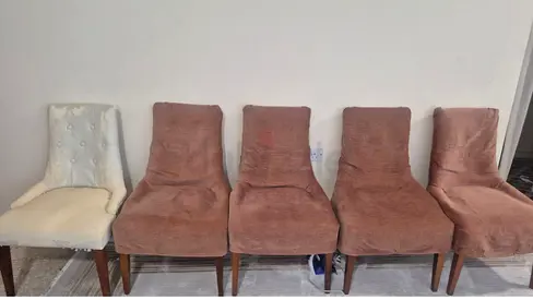 Free Set of 6 dining chairs with removable covers.