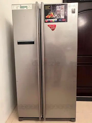 Samsung Side-by-Side Refrigerator - 2-Door Stainless Steel, Good Working Condition