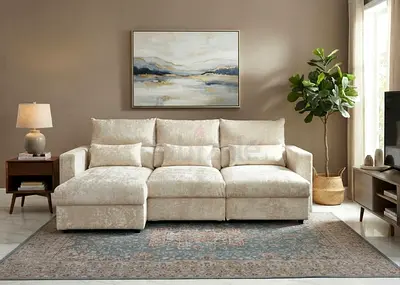 Convertible Sofa Bed – Easily transforms from a sofa into a comfortable bed.