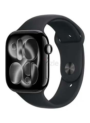Apple Watch Series 11 GPS + Cellular 46mm Jet Black Aluminium Case With Black Sport Band