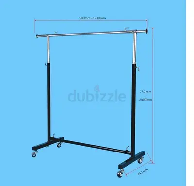 Adjustable Heavy-Duty Garment Rack on Wheels — 900–1700mm Width, Portable i have 4 peaces like this
