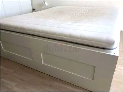IKEA brimnes bed with mattress King size bed 4 Big storage drawers underneath