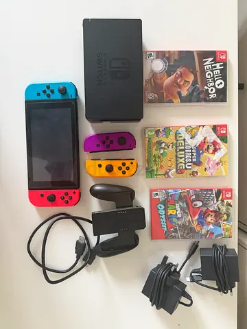 Nintendo Switch Full set and 3 games