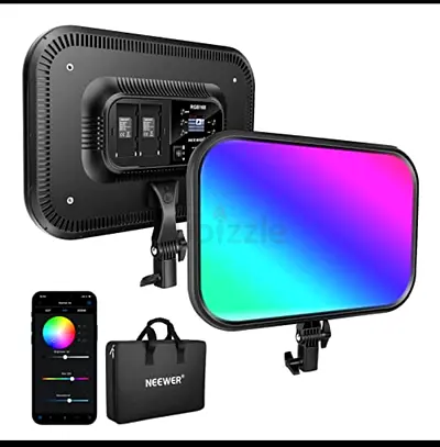 Neewer RGB 168 LED Video Light Panel Kit with App Control - Dual Panels, Carry Case