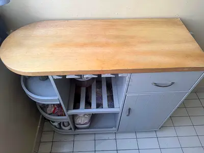 Kitchen side table great space and moveable