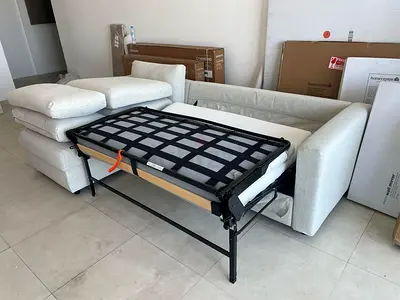 Ikea vimle L shape sofa bed Beige