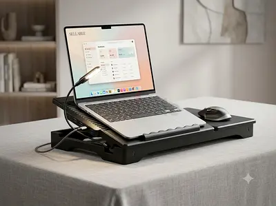 Portable ergonomic laptop desk/lap desk