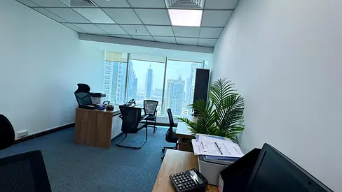 Ready to move office space for rent | Burj Khalifa View | High Floor