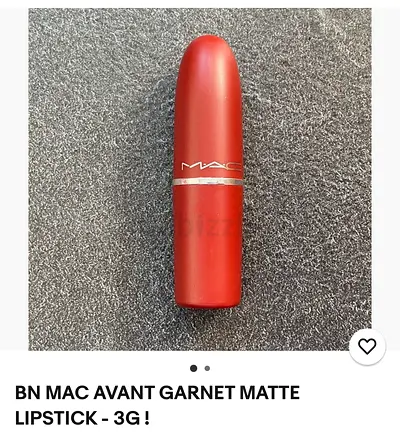 BN MAC Avant Garnet Matte Lipstick 3g - Brand New