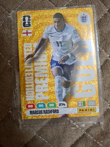 Marcus rashford limited edition premium gold panini adrenalyn xl world cup 2026