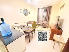 Monthly rent | Furnished one-bedroom apartment in City Tower | Includes bills and parking | Only AED