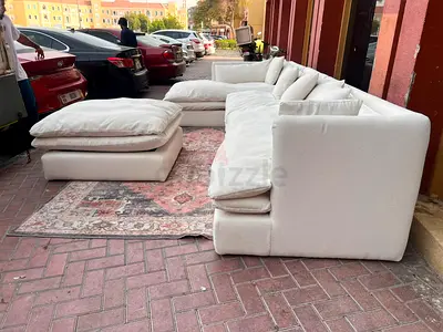 Comfortable Marina home Sofa Beige with footstool