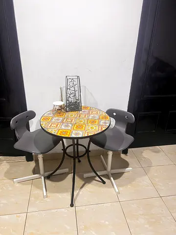 PAN Emirates Bistro Table + 2 IKEA Height-Adjustable Chairs – Excellent Condition