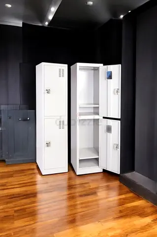 Brand new 2 tier metal cabinets available .