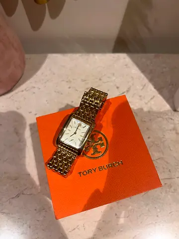 Tory Burch Gold Tone Rectangular Watch